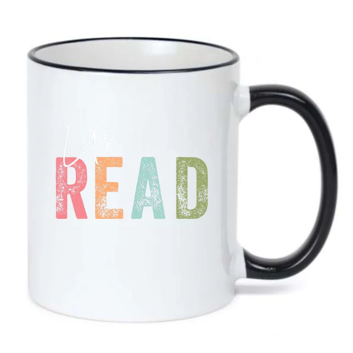 LetS Read Book Lover Librarian Teacher Black Color Changing Mug