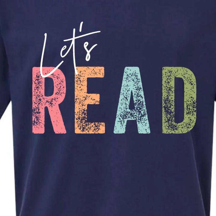 LetS Read Book Lover Librarian Teacher Sueded Cloud Jersey T-Shirt