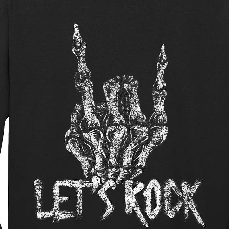 Lets Rock Band S Rock And Roll Concert Graphic S Tall Long Sleeve T-Shirt