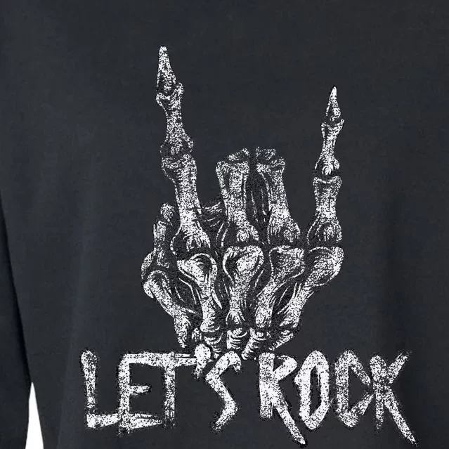 Lets Rock Band S Rock And Roll Concert Graphic S Cropped Pullover Crew