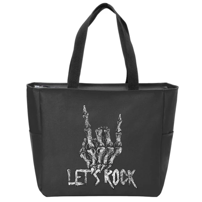 Lets Rock Band S Rock And Roll Concert Graphic S Zip Tote Bag