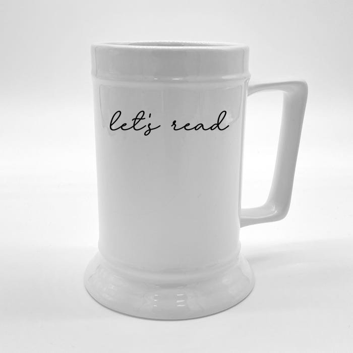 Lets Read Bookish Gift Front & Back Beer Stein