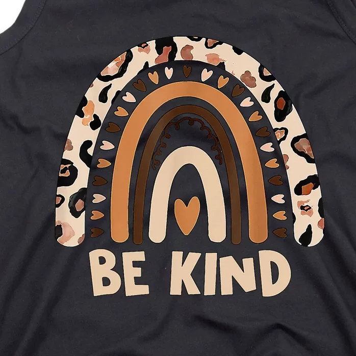 Leopard Rainbow Be Kind We Wear Orange For Unity Day Tank Top