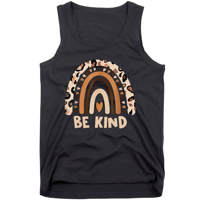 Leopard Rainbow Be Kind We Wear Orange For Unity Day Tank Top