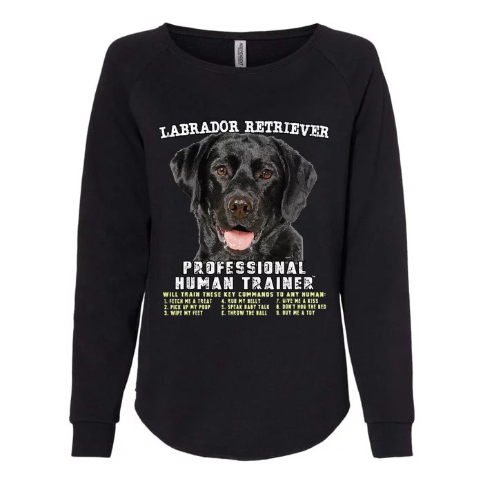 Labrador Retriever Black Lab Professional Human Trainer Cute Dog Womens California Wash Sweatshirt