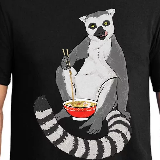 Lemur Ramen Bowl Zookeeper Animal Researcher Lemur Lover Pajama Set