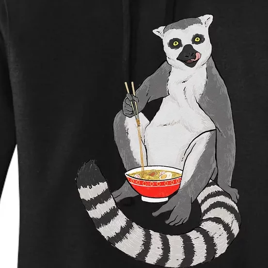 Lemur Ramen Bowl Zookeeper Animal Researcher Lemur Lover Women's Pullover Hoodie