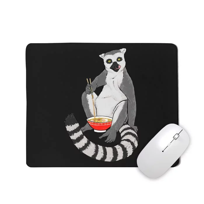 Lemur Ramen Bowl Zookeeper Animal Researcher Lemur Lover Mousepad