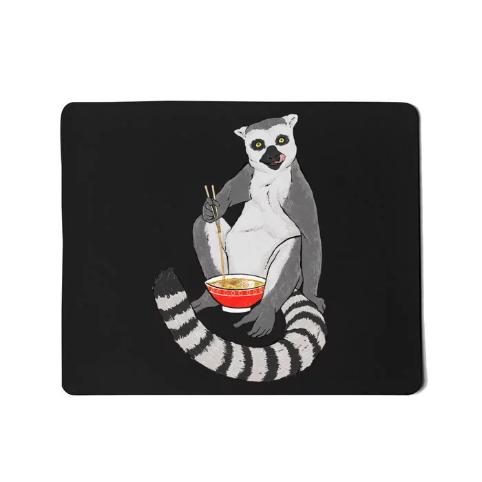 Lemur Ramen Bowl Zookeeper Animal Researcher Lemur Lover Mousepad