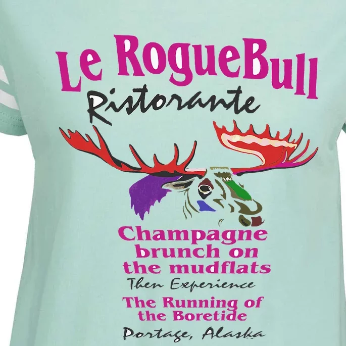 Le Rogue Bull Ristorante Gourmet Dining on the Mudflats AK Enza Ladies Jersey Football T-Shirt