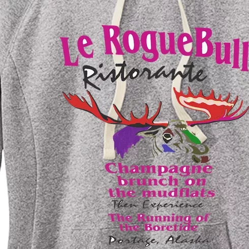 Le Rogue Bull Ristorante Gourmet Dining on the Mudflats AK Women's Fleece Hoodie