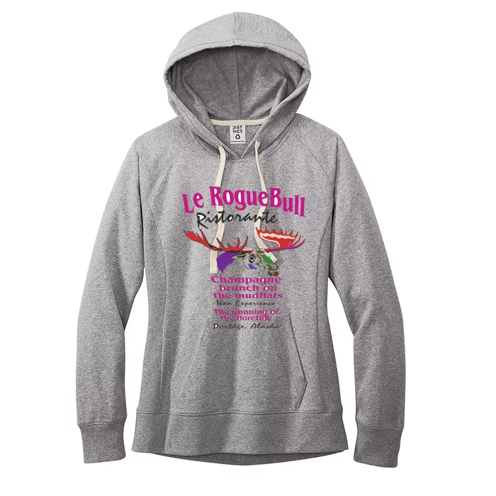 Le Rogue Bull Ristorante Gourmet Dining on the Mudflats AK Women's Fleece Hoodie