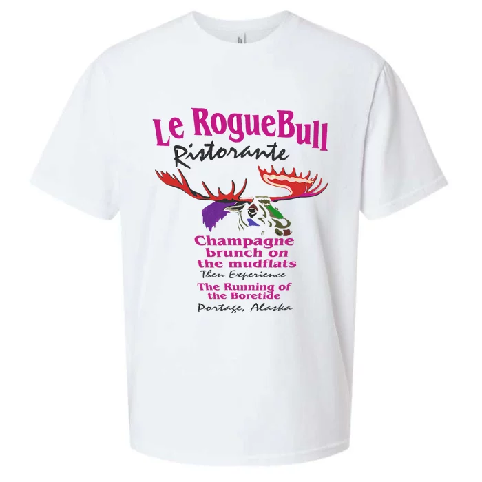 Le Rogue Bull Ristorante Gourmet Dining on the Mudflats AK Sueded Cloud Jersey T-Shirt