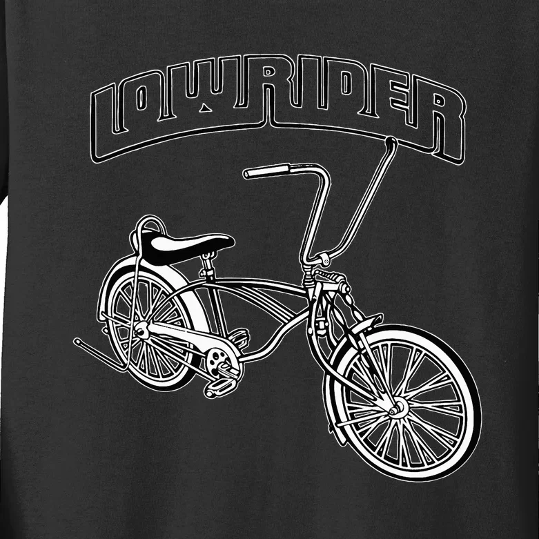 Low Rider Bicycle For Chicano Cholo Lowrider Bike Kids Long Sleeve Shirt