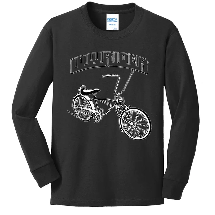 Low Rider Bicycle For Chicano Cholo Lowrider Bike Kids Long Sleeve Shirt