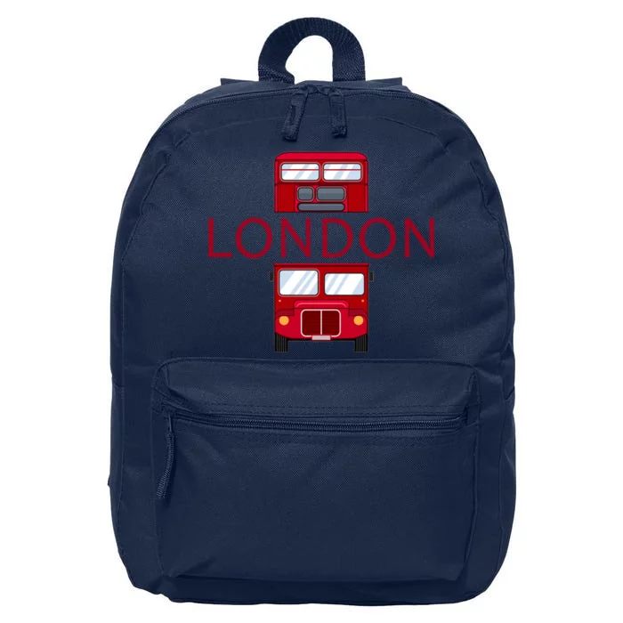 London Red Bus 16 in Basic Backpack