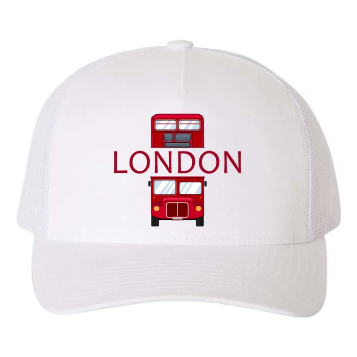 London Red Bus Yupoong Adult 5-Panel Trucker Hat