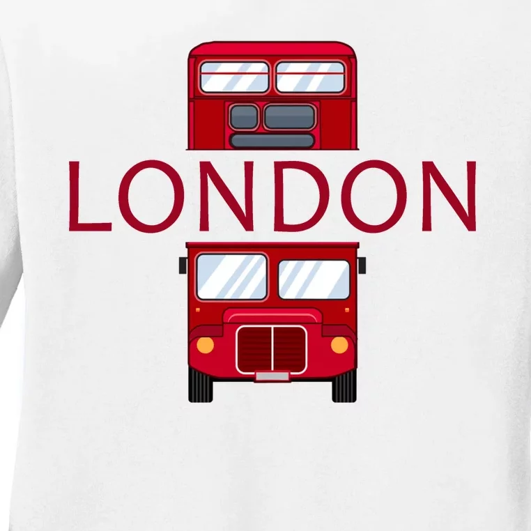 London Red Bus Ladies Long Sleeve Shirt