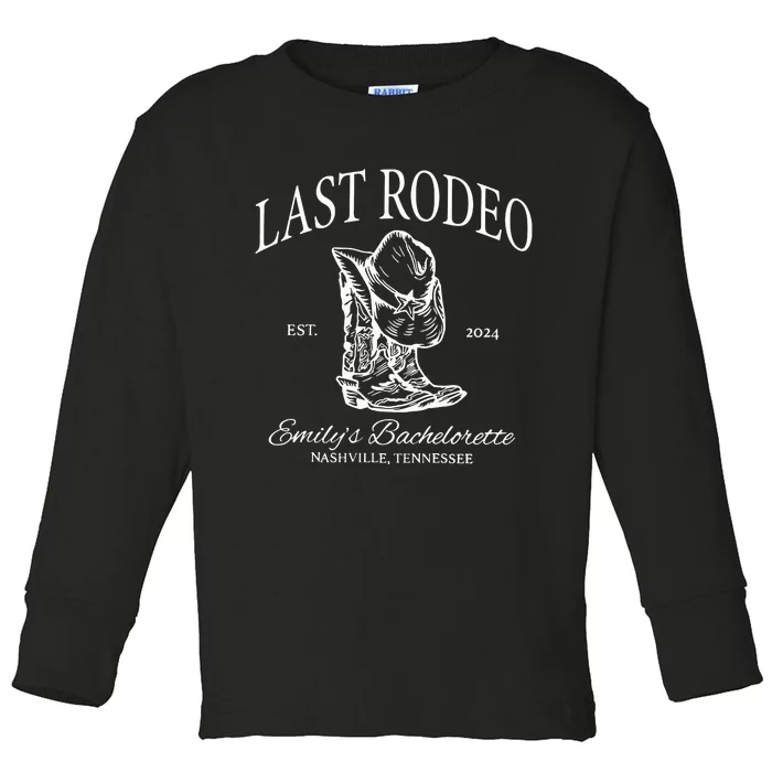 Last Rodeo Bachelorette Toddler Long Sleeve Shirt