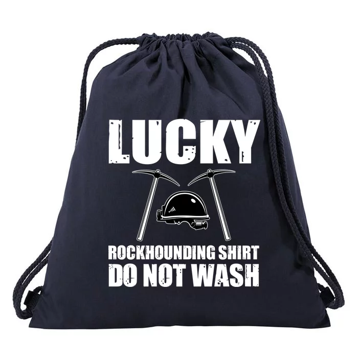 Lucky Rockhound Costume Rock Collector Love Geology Gift Drawstring Bag