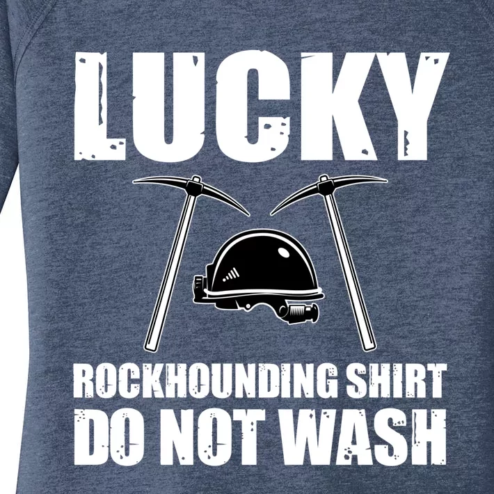 Lucky Rockhound Costume Rock Collector Love Geology Gift Women's Perfect Tri Tunic Long Sleeve Shirt