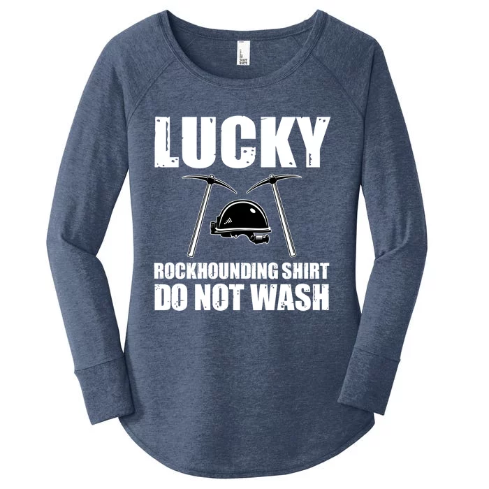 Lucky Rockhound Costume Rock Collector Love Geology Gift Women's Perfect Tri Tunic Long Sleeve Shirt