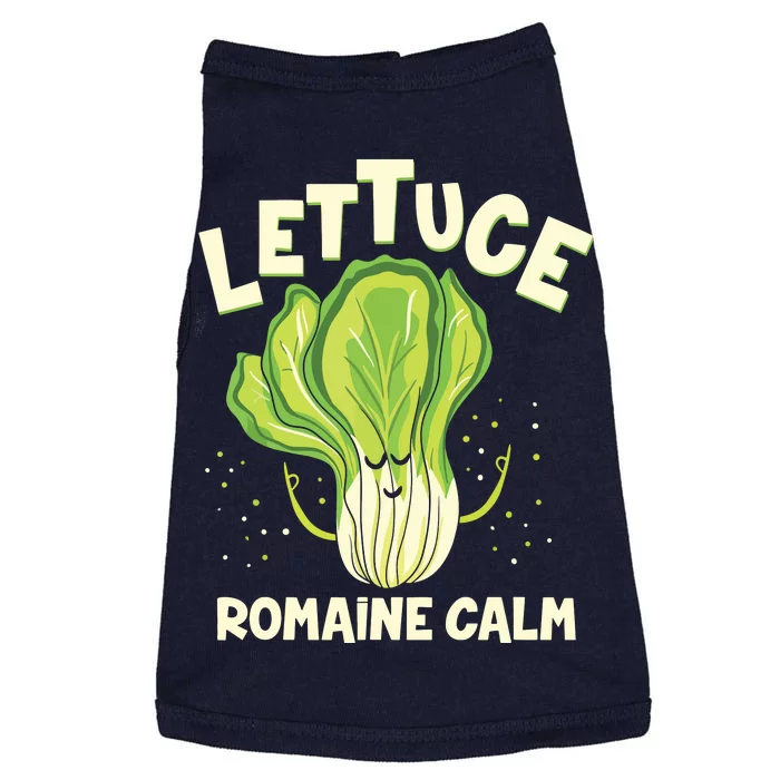 Lettuce Romaine Calm Mindfulness Vegan Yoga Lover Yogi Joke Doggie Tank