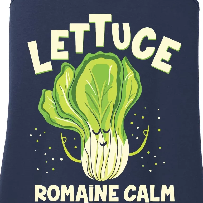 Lettuce Romaine Calm Mindfulness Vegan Yoga Lover Yogi Joke Ladies Essential Tank