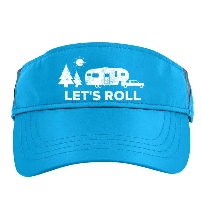 Let's Roll Camping Gift Camper 5th Wheel Rv Vacation Gift Cute Gift Adult Drive Performance Visor