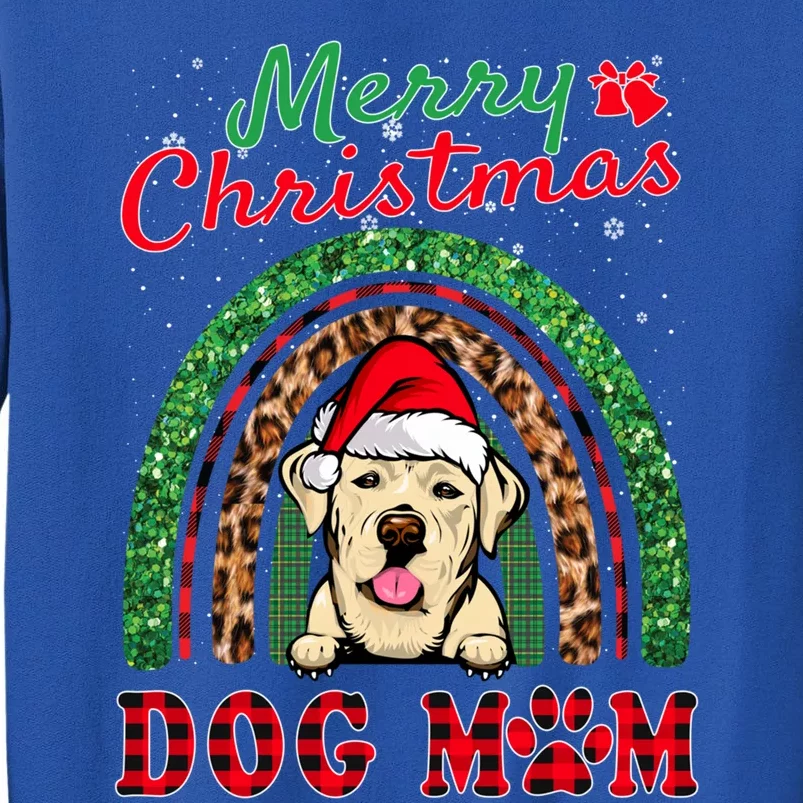 Labrador Retriever Christmas Santa Hat Dog Mom Rainbow Xmas Gift Sweatshirt