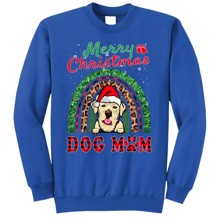 Labrador Retriever Christmas Santa Hat Dog Mom Rainbow Xmas Gift Sweatshirt