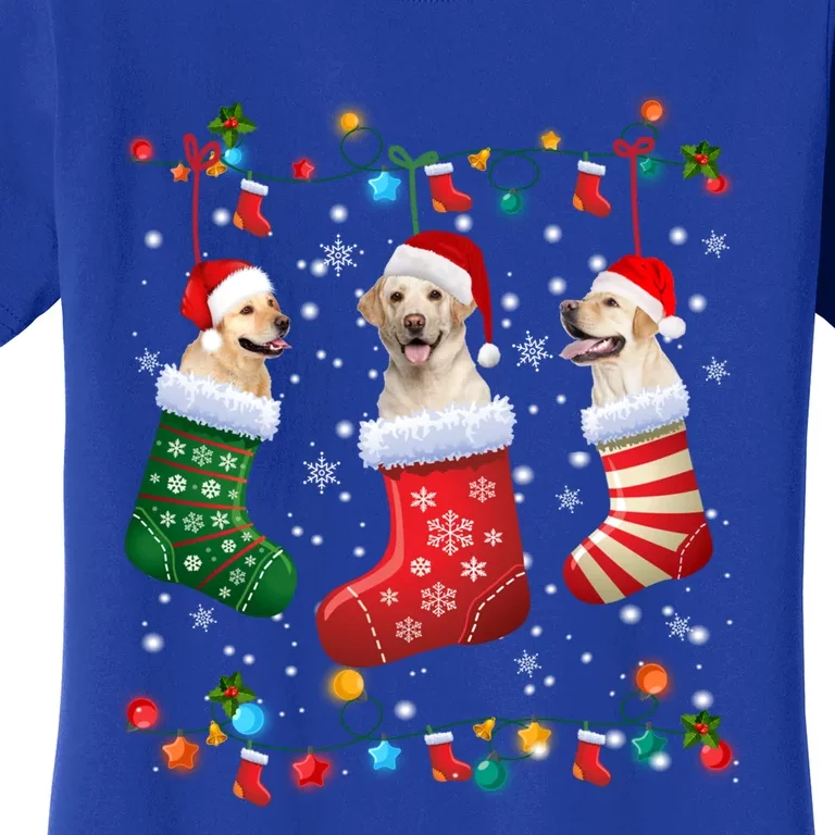 Labrador Retriever Christmas Socks Funny Xmas Dog Lover Cool Gift Women's T-Shirt