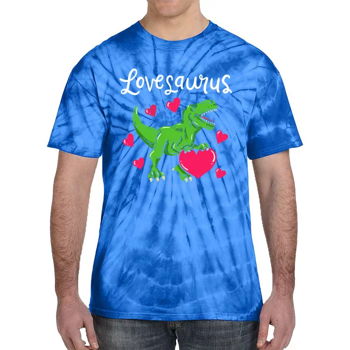 Lovesaurus Rex Cute Valentine's Day Dinosaur Tfunny Giftrex Costume Gift Tie-Dye T-Shirt