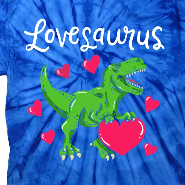 Lovesaurus Rex Cute Valentine's Day Dinosaur Tfunny Giftrex Costume Gift Tie-Dye T-Shirt