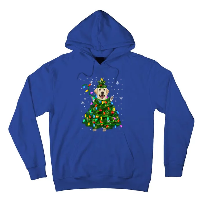 Labrador Retriever Christmas Tree Xmas Lights Dog Lover Gift Tall Hoodie