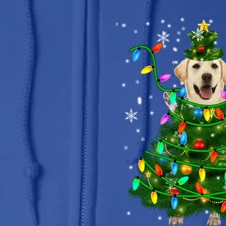 Labrador Retriever Christmas Tree Xmas Lights Dog Lover Gift Full Zip Hoodie