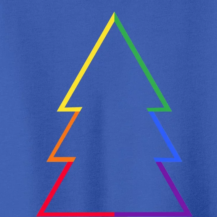 Lgbtq Rainbow Christmas Tree Minimalism Xmas Gay Lesbian Gift Toddler T-Shirt