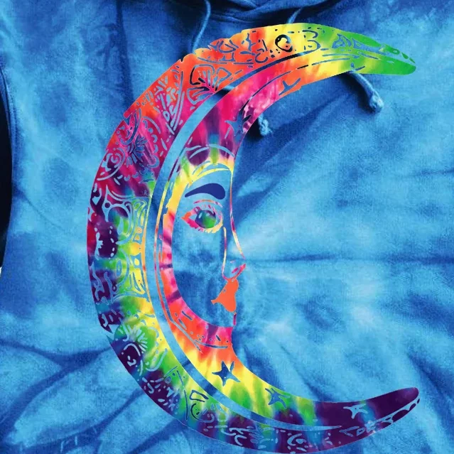 Lgbtq Rainbow Crescent Moon Pride Month Tie Dye Hoodie