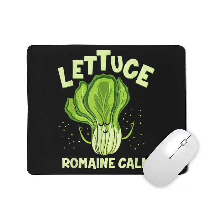 Lettuce Romaine Calm Mindfulness Vegan Yoga Lover Yogi Joke Mousepad