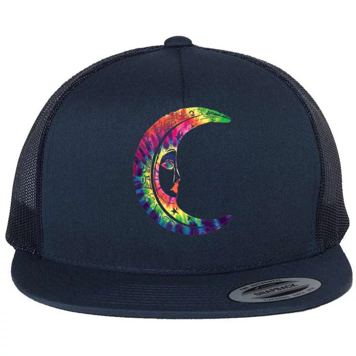 Lgbtq Rainbow Crescent Moon Pride Month Flat Bill Trucker Hat