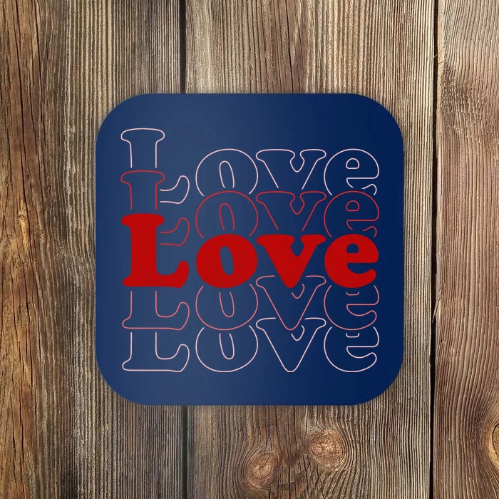 Love Retro Cute Gift Coaster