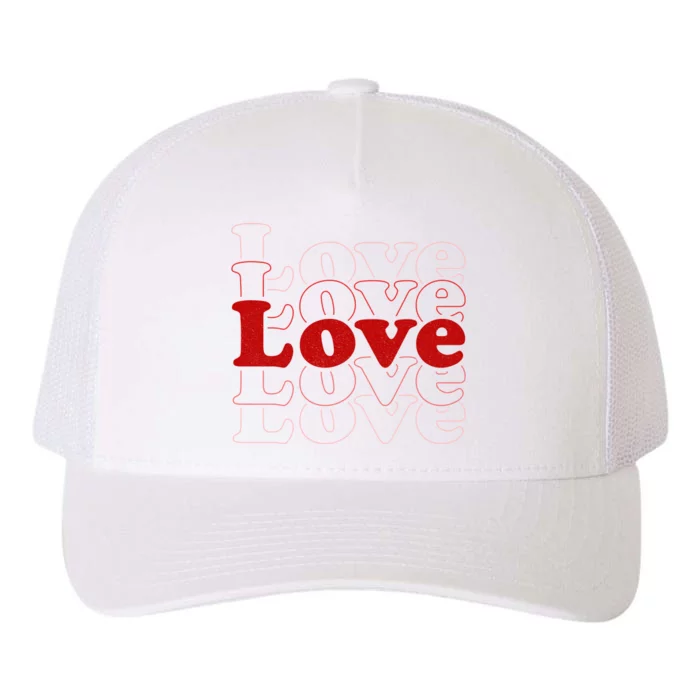 Love Retro Cute Gift Yupoong Adult 5-Panel Trucker Hat