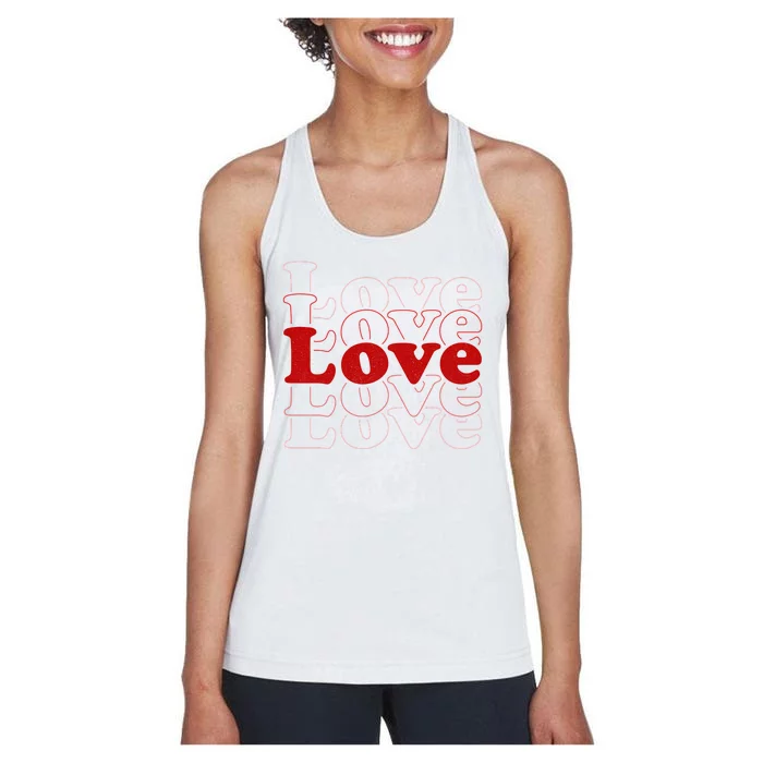 Love Retro Cute Gift Women's Racerback Tank