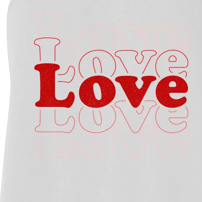 Love Retro Cute Gift Women's Racerback Tank