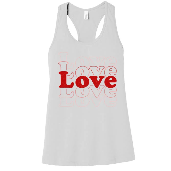 Love Retro Cute Gift Women's Racerback Tank