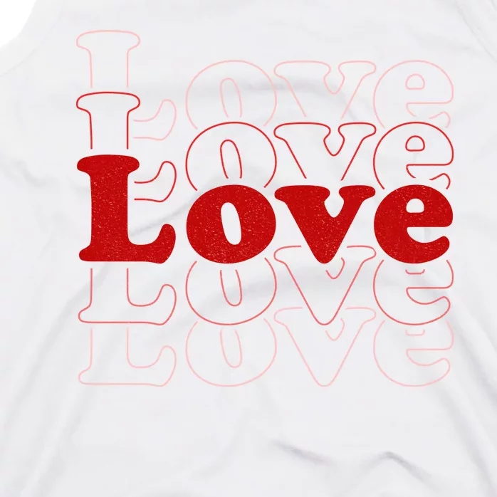 Love Retro Cute Gift Tank Top