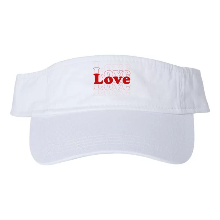 Love Retro Cute Gift Valucap Bio-Washed Visor