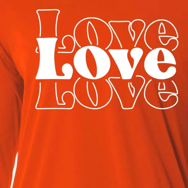 Love Retro Cute Gift Cooling Performance Long Sleeve Crew