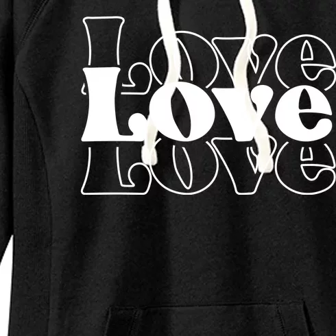 Love Retro Cute Gift Women's Fleece Hoodie