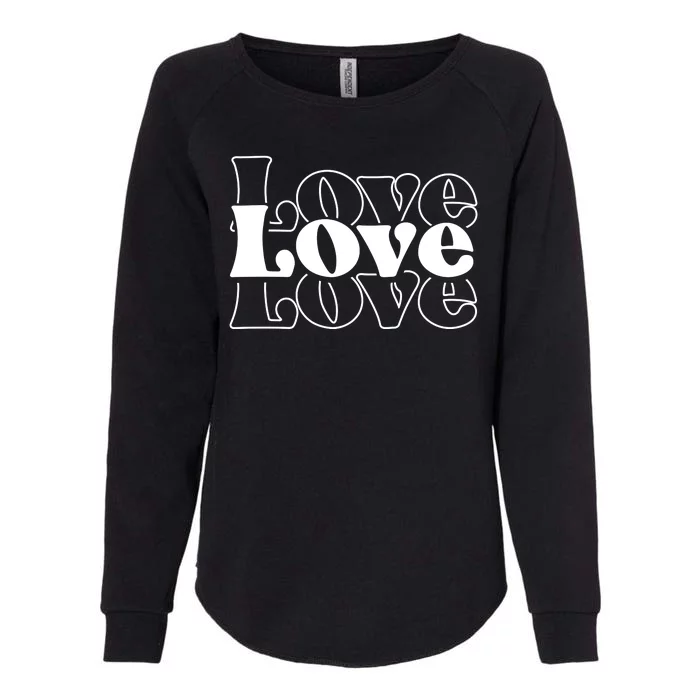 Love Retro Cute Gift Womens California Wash Sweatshirt